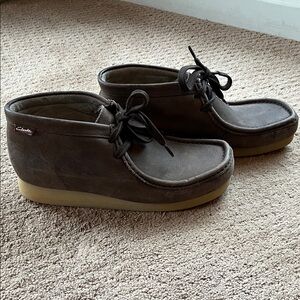 Clarks Brown Leather Wallabies
